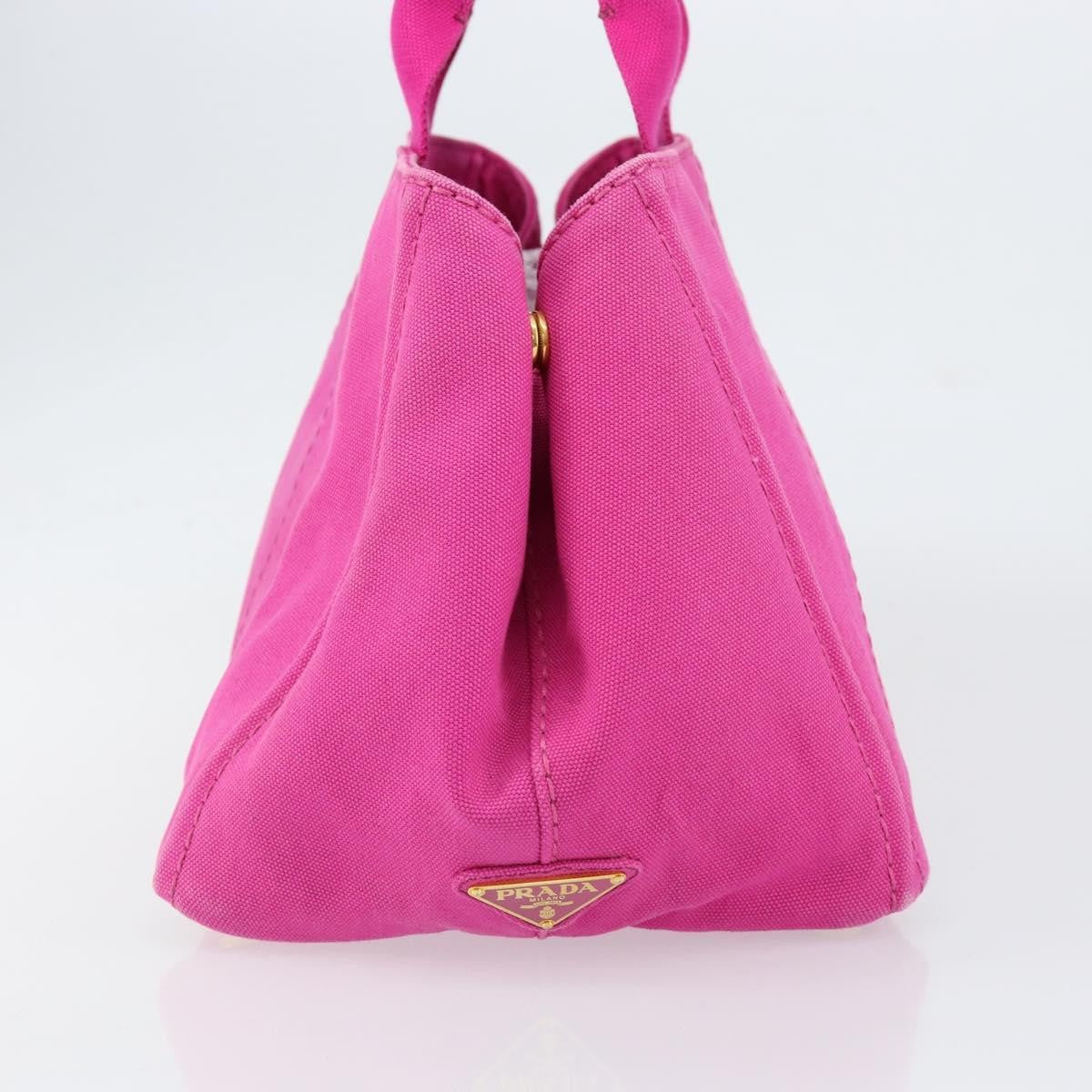 Prada Canapa Tote Canvas Pink Canvas Tote Bag Bag (Pre-Owned)