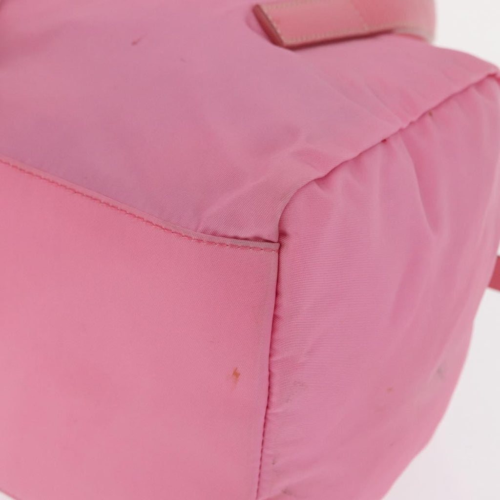 Prada Side Pocket Convertible Duffle Bag Tessuto Pink Nylon Handbag (Pre-Owned)