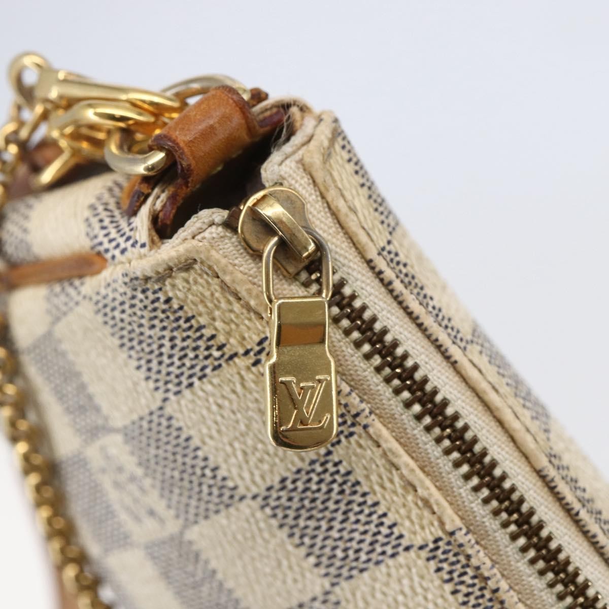 Louis Vuitton Eva Handbag Damier White Canvas Bag (Pre-Owned)
