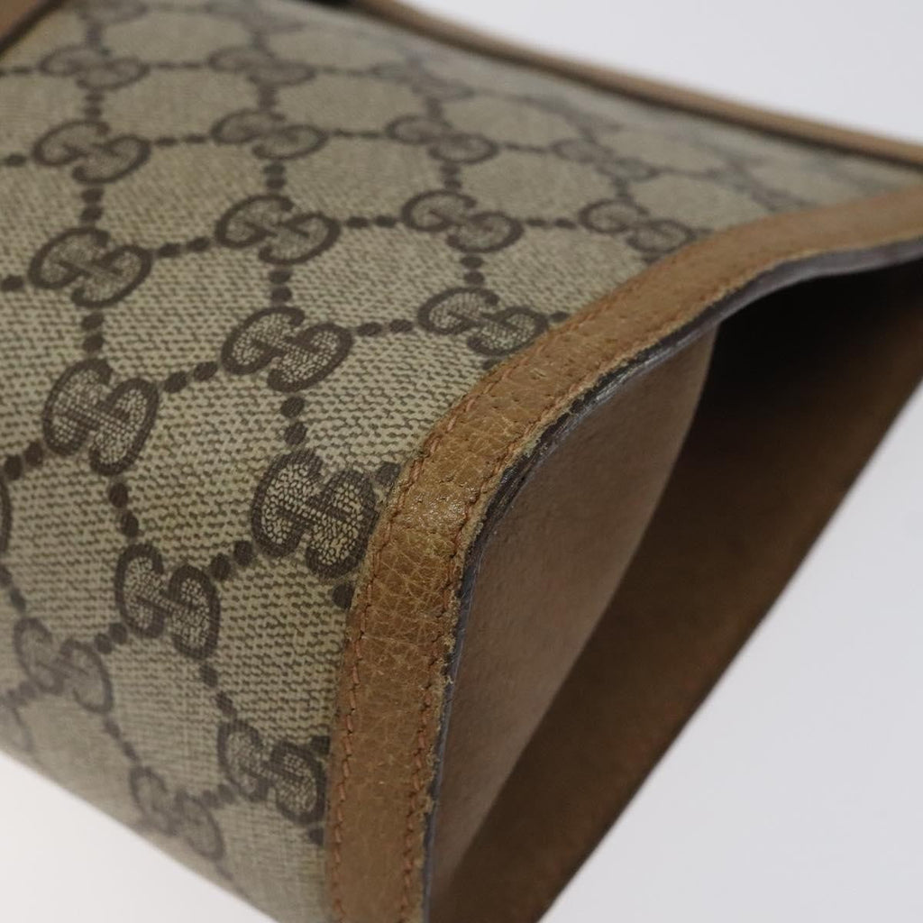 Gucci Sherry Line Pouch Canvas Beige Canvas Clutche & Pouche Bag (Pre-Owned)