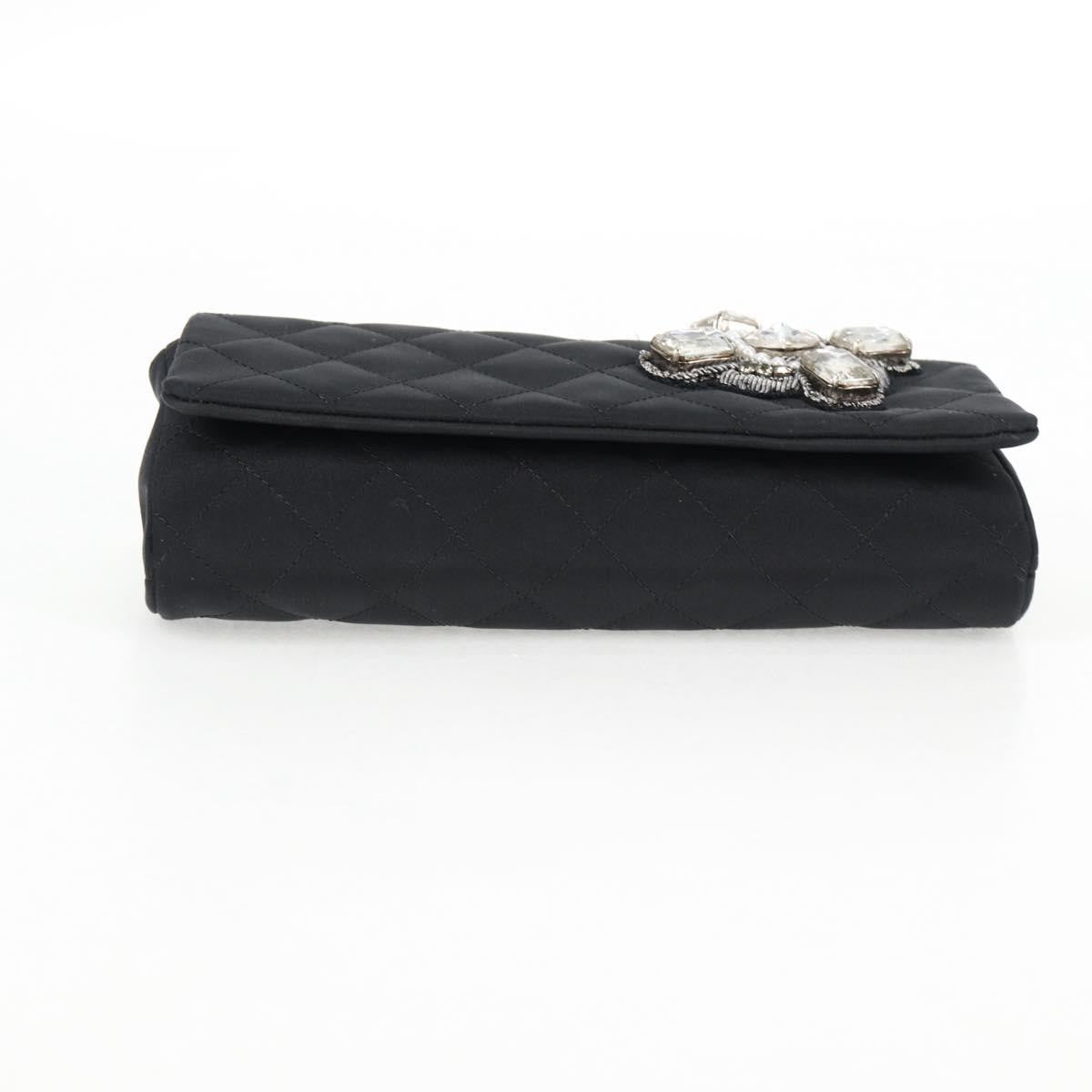 Chanel Chain Flap Shoulder Bag Quilted Nylon Black Nylon Shoulder Bag Bag (Pre-Owned)