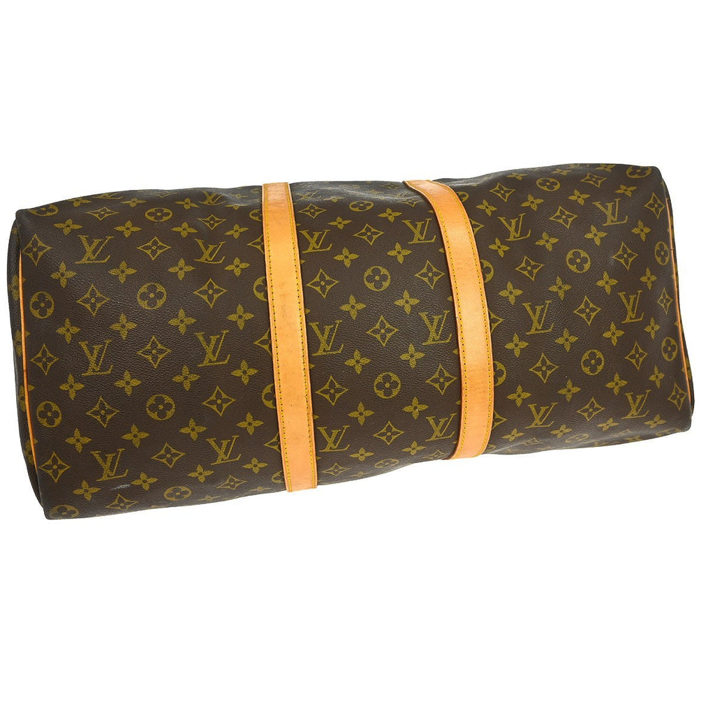 Louis Vuitton Keepall Bag Monogram Canvas Brown Canvas Travel Bag Bag (Pre-Owned)