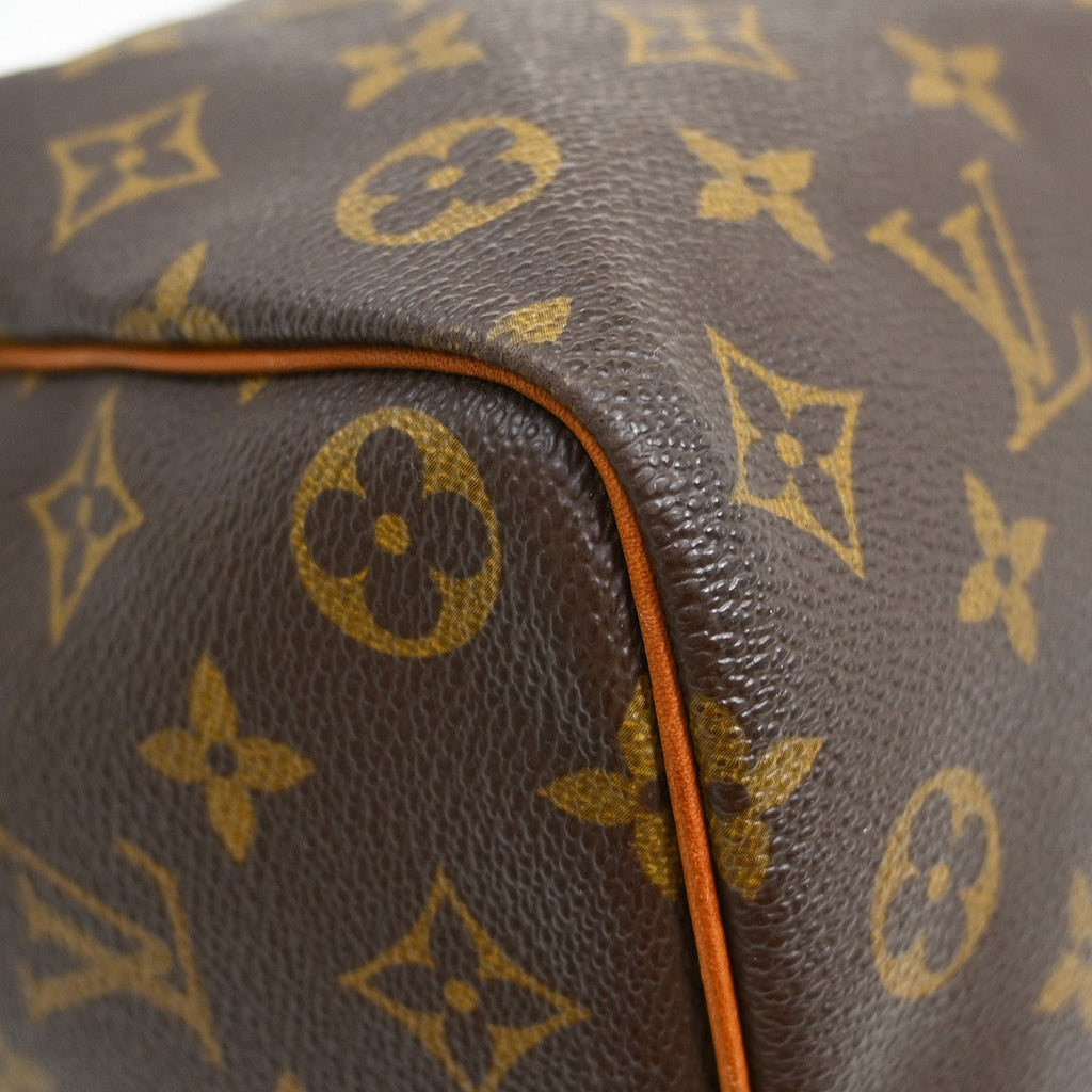 Louis Vuitton Speedy Handbag Monogram Canvas Brown Canvas Handbag (Pre-Owned)