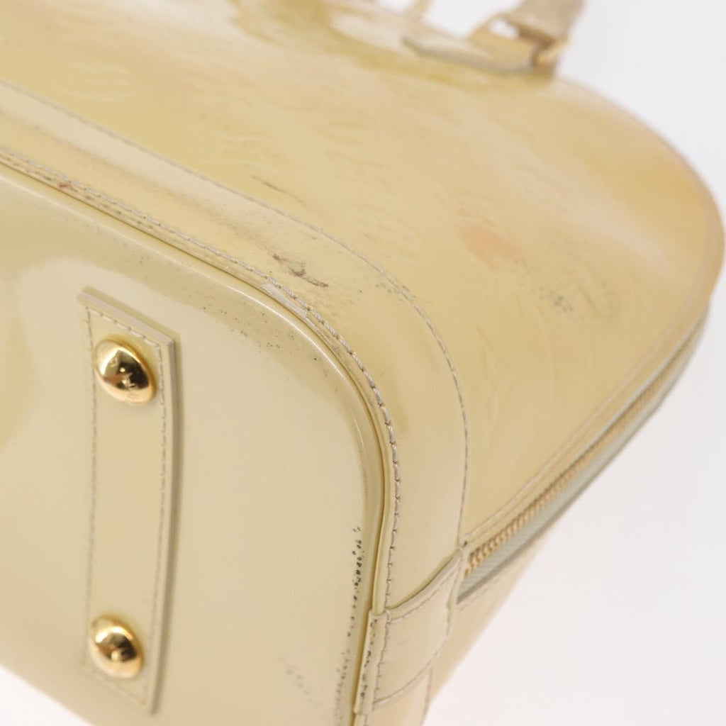 Louis Vuitton Alma Handbag Monogram Vernis Beige Patent_Leather Handbag (Pre-Owned)