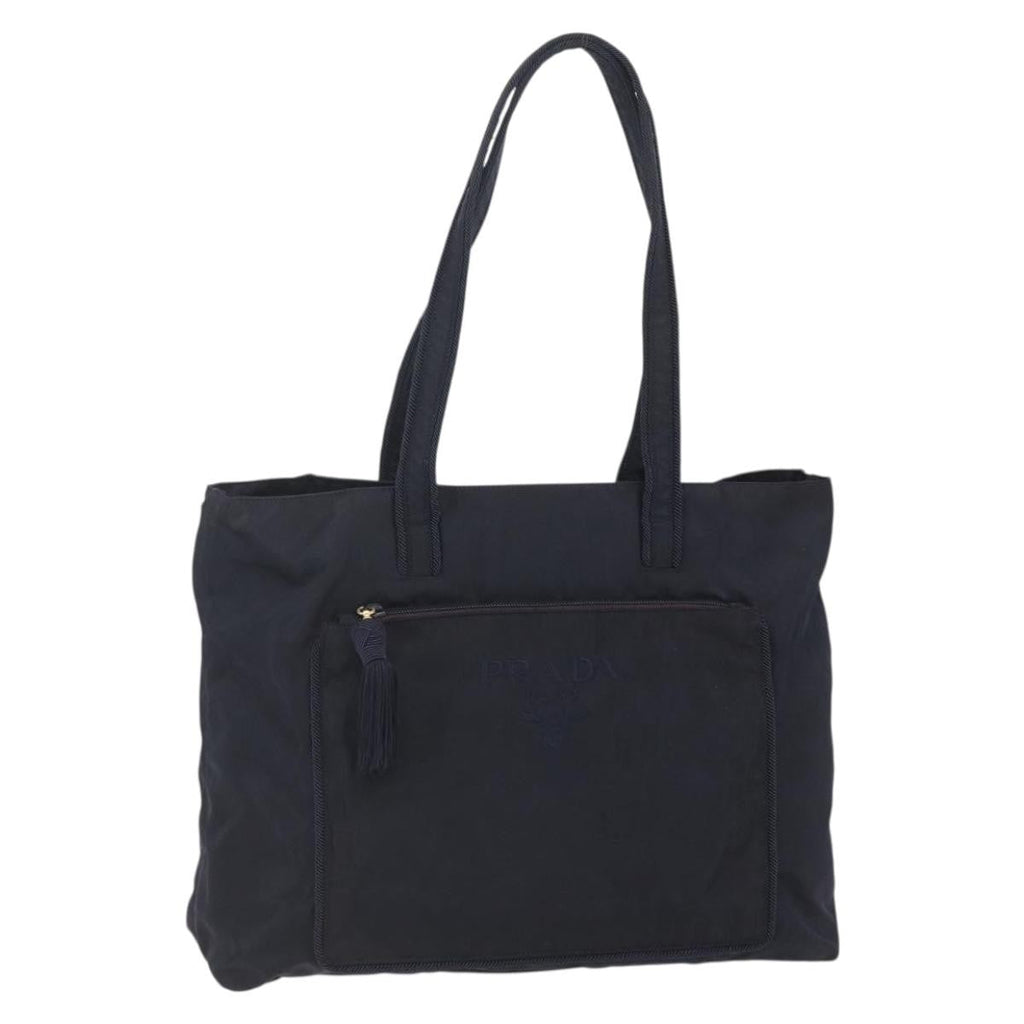 Prada Front Pocket Zip Tote Tessuto Black Nylon Tote Bag Bag (Pre-Owned)