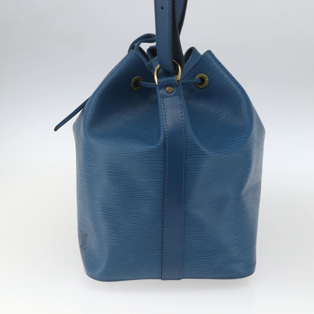 Louis Vuitton Petit Noe Handbag Epi Leather Blue Leather Shoulder Bag Bag (Pre-Owned)