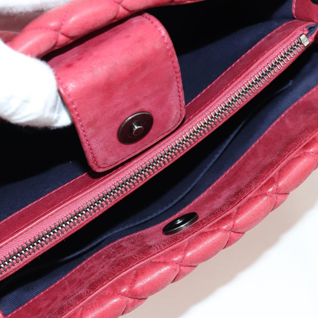 Chanel New Bubble Tote Quilted Calfskin Red Leather Tote Bag Bag (Pre-Owned)