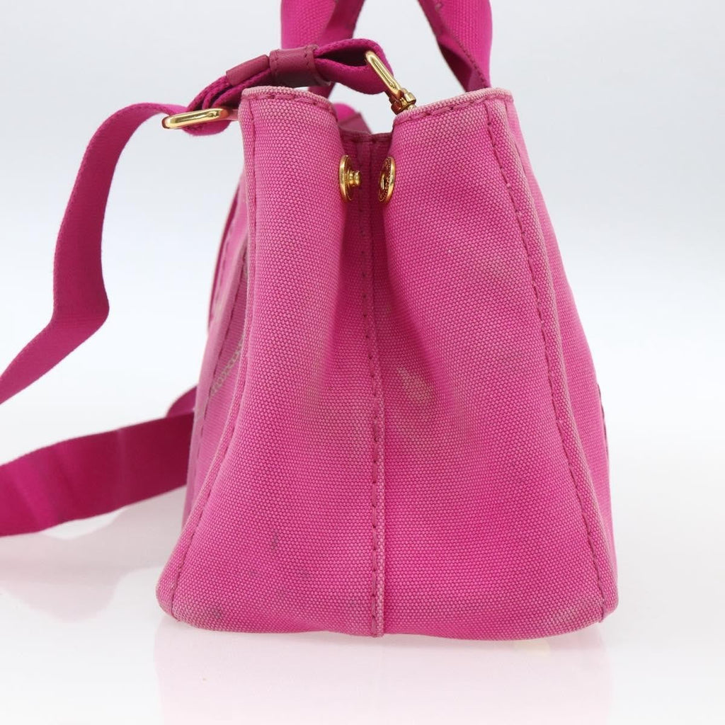 Prada Canapa Convertible Tote Canvas Pink Canvas Tote Bag Bag (Pre-Owned)
