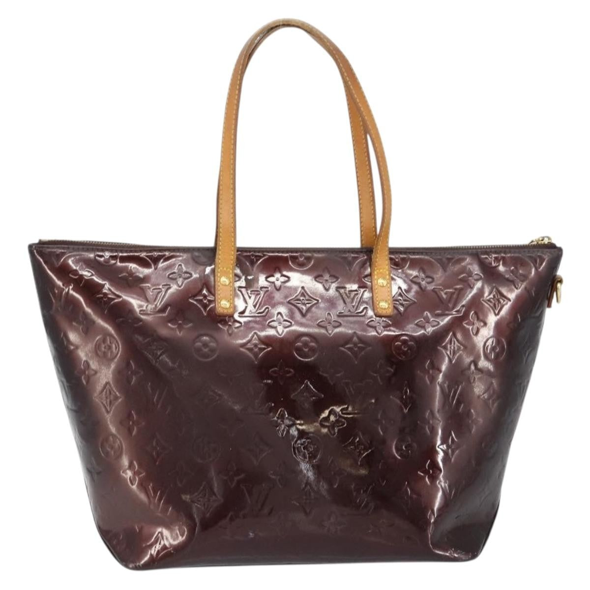 Louis Vuitton Bellevue Handbag Monogram Vernis Purple Patent_Leather Tote Bag Bag (Pre-Owned)