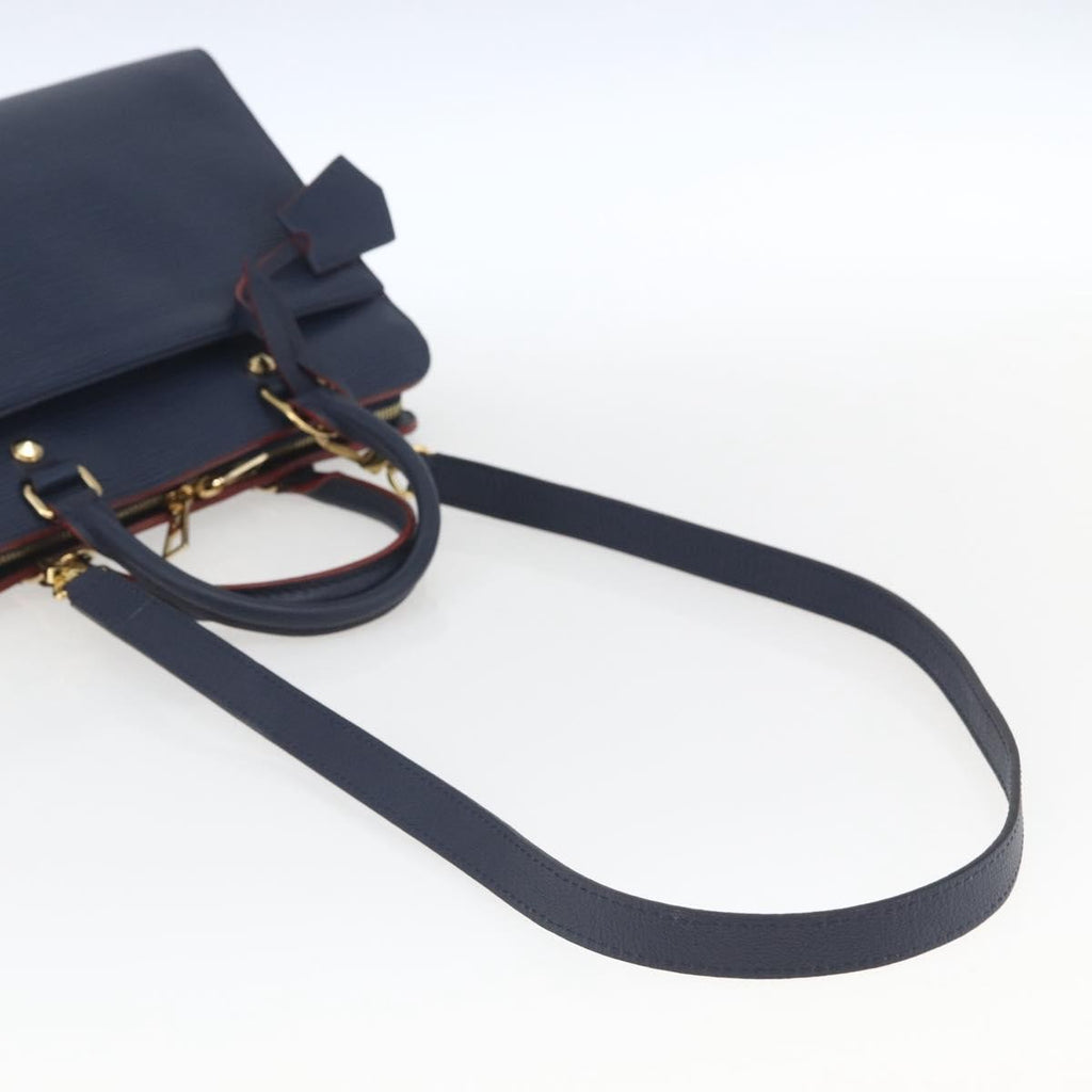 Louis Vuitton Vaneau Handbag Epi Leather Blue Leather Handbag (Pre-Owned)