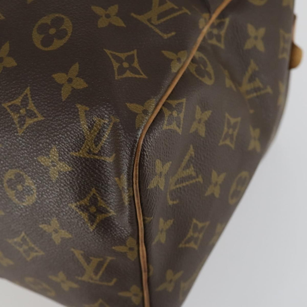 Louis Vuitton Sac Souple Handbag Monogram Canvas Brown Canvas Travel Bag Bag (Pre-Owned)