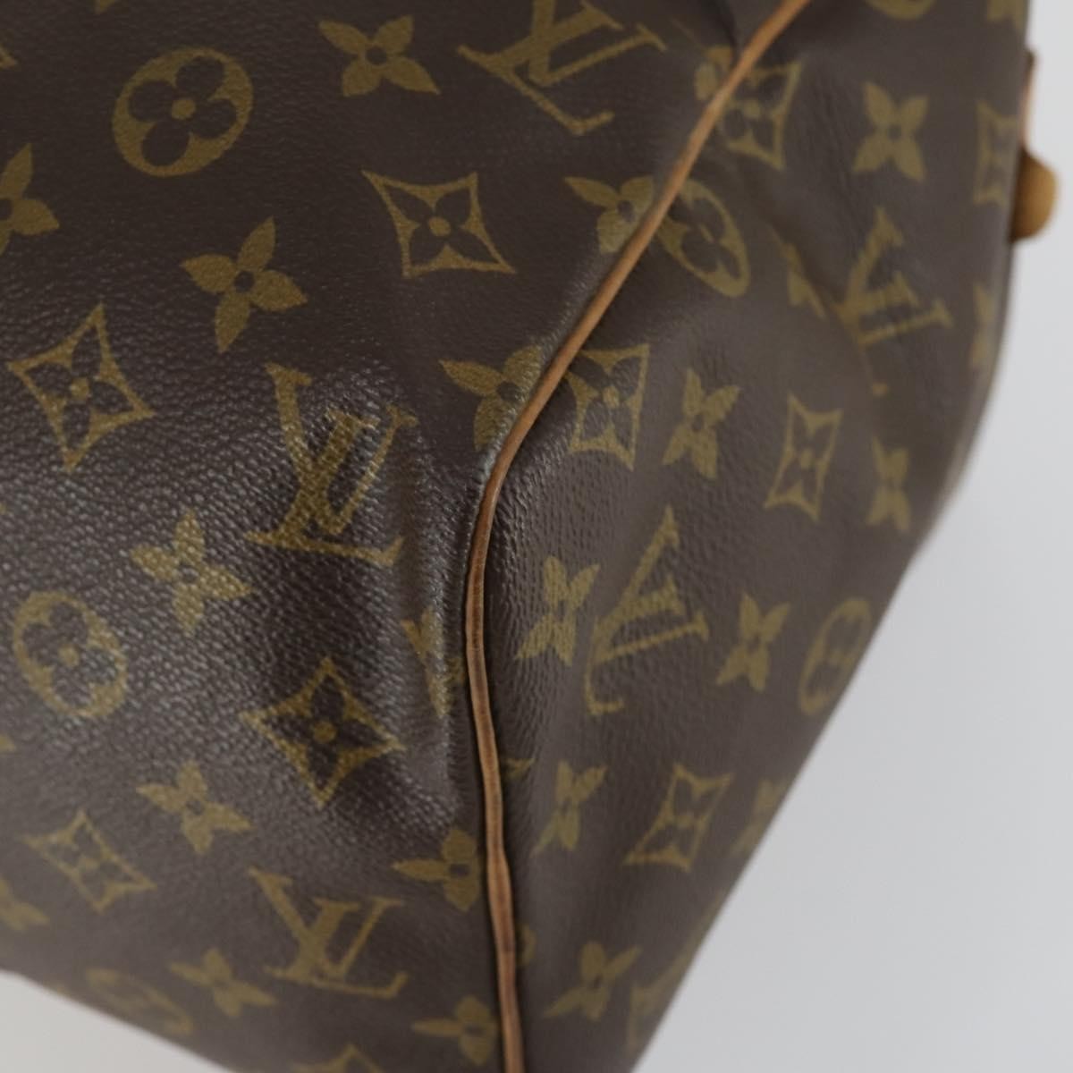 Louis Vuitton Sac Souple Handbag Monogram Canvas Brown Canvas Travel Bag Bag (Pre-Owned)
