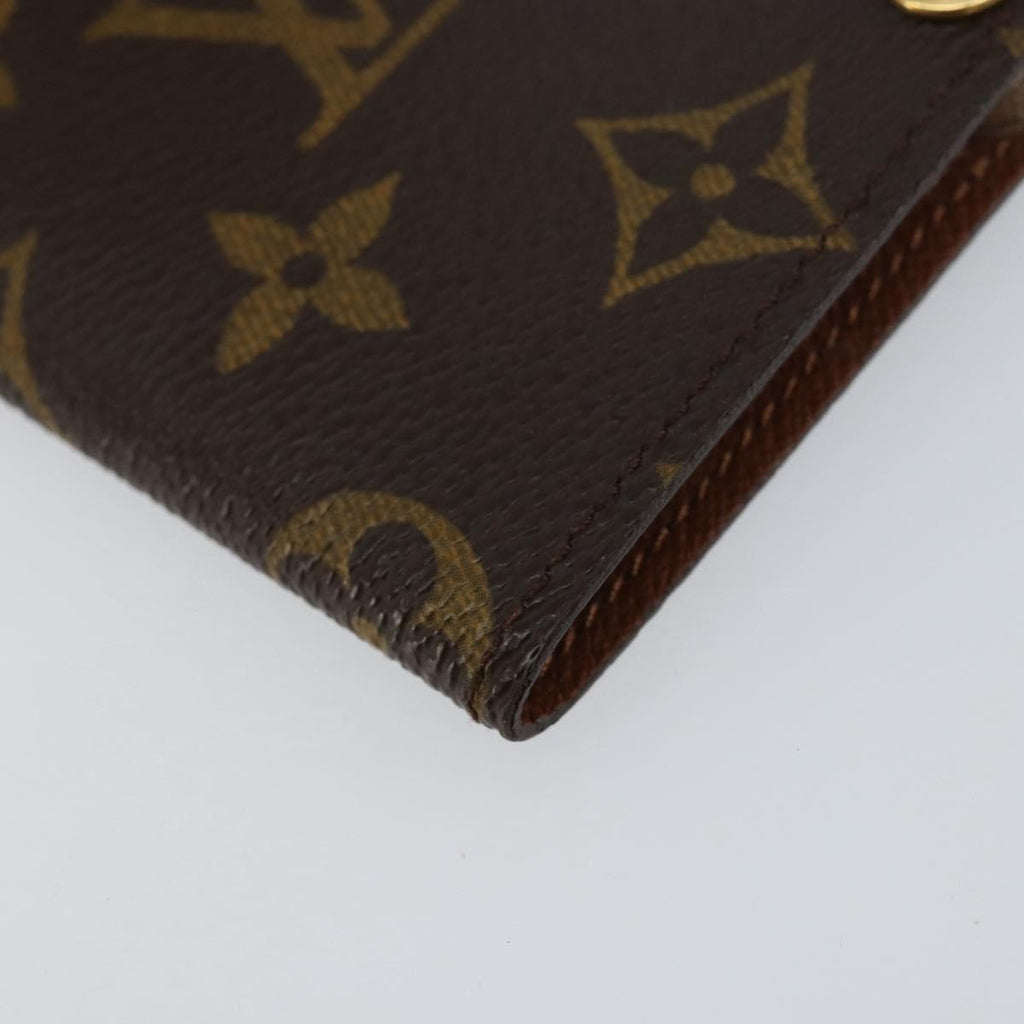 Louis Vuitton Porte Cartes Pression Card Case Monogram Canvas Brown Canvas Card Holders Accessory (Pre-Owned)