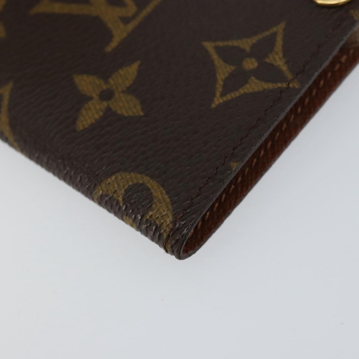 Louis Vuitton Porte Cartes Pression Card Case Monogram Canvas Brown Canvas Card Holders Accessory (Pre-Owned)