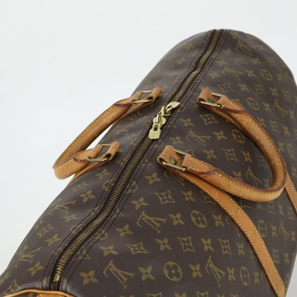 Louis Vuitton Keepall Bandouliere Bag Monogram Canvas Brown Canvas Travel Bag Bag (Pre-Owned)