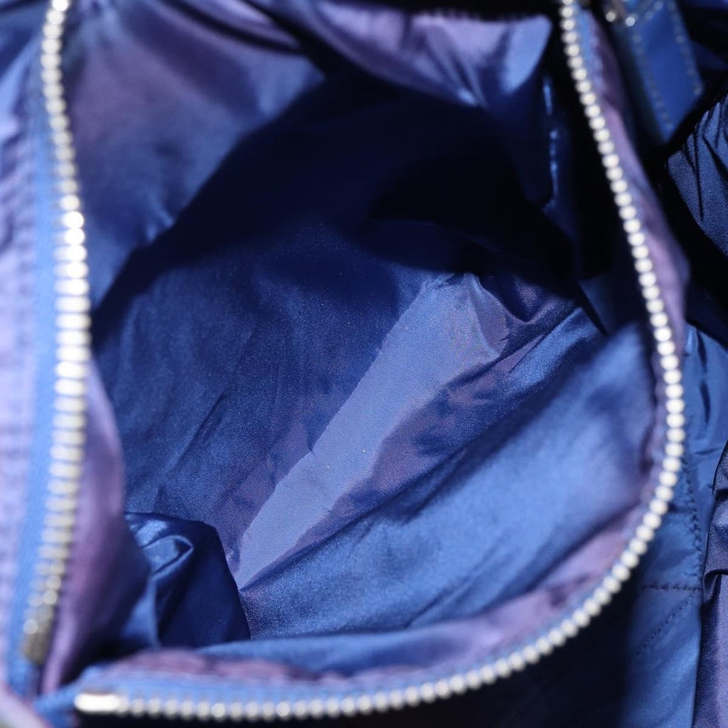 Prada Floreal Tote Printed Tessuto Blue Nylon Tote Bag Bag (Pre-Owned)