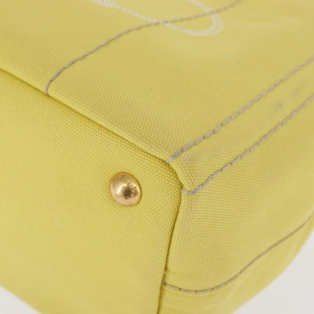 Prada Canapa Convertible Tote Canvas Gold Canvas Tote Bag Bag (Pre-Owned)