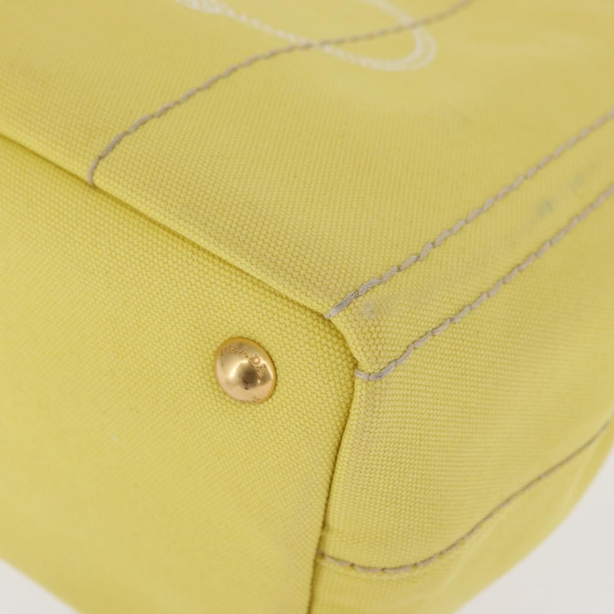 Prada Canapa Convertible Tote Canvas Gold Canvas Tote Bag Bag (Pre-Owned)