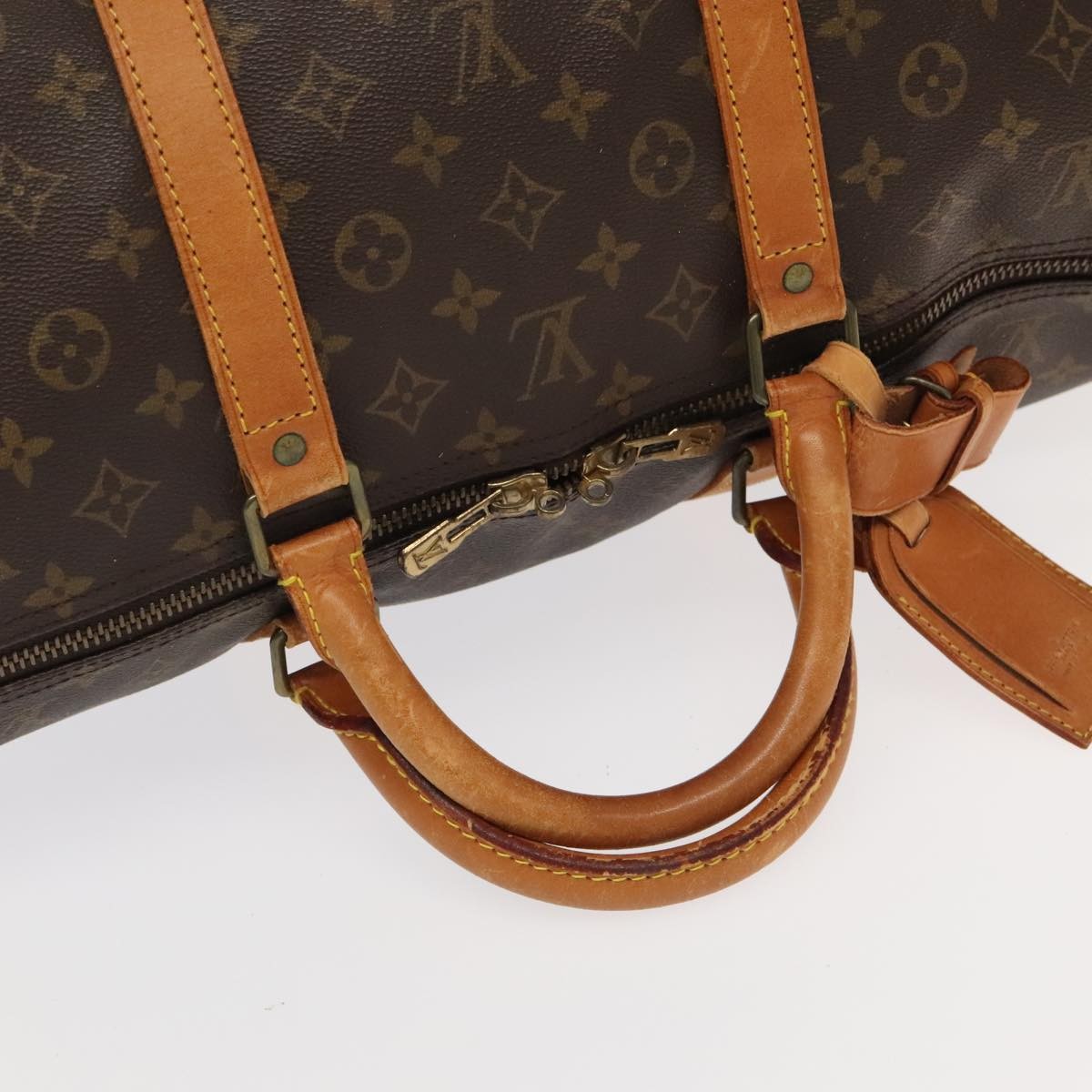 Louis Vuitton Keepall Bag Monogram Canvas Brown Canvas Travel Bag Bag (Pre-Owned)