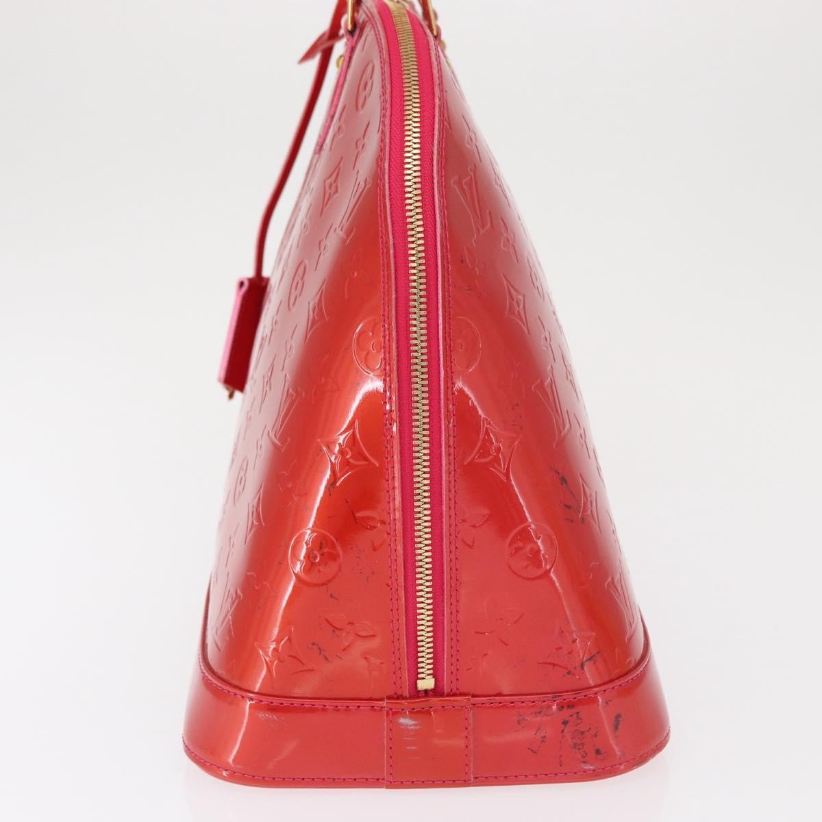 Louis Vuitton Alma Handbag Monogram Vernis Red Patent_Leather Handbag (Pre-Owned)