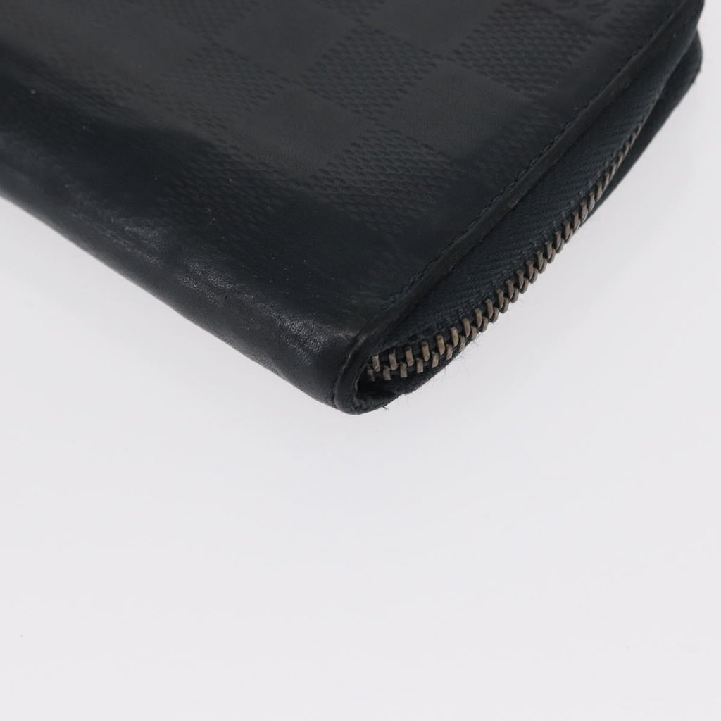 Louis Vuitton Zippy Wallet Vertical Damier Infini Leather Navy Leather Wallets Accessory (Pre-Owned)