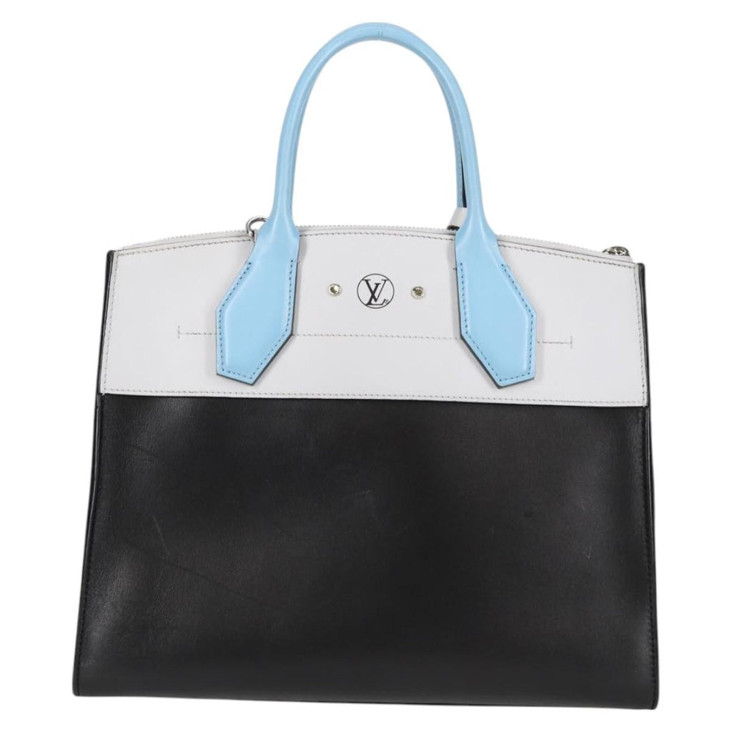 Louis Vuitton City Steamer Handbag Leather Black Leather Handbag (Pre-Owned)