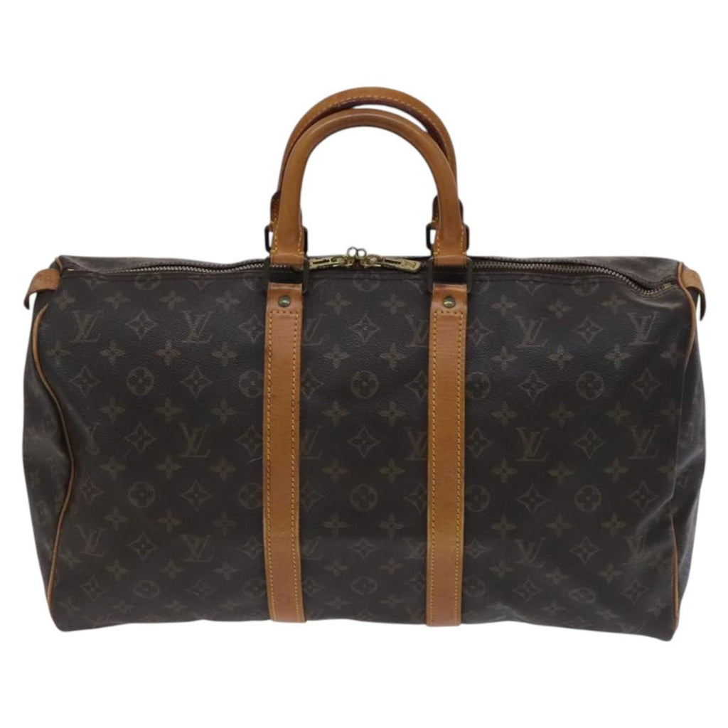 Louis Vuitton Keepall Bag Monogram Canvas Brown Canvas Travel Bag Bag (Pre-Owned)