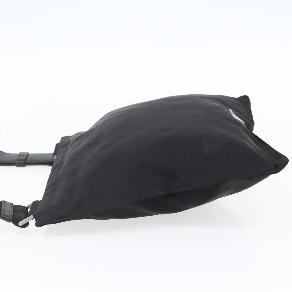 Prada Flat Messenger Bag Tessuto Black Nylon Shoulder Bag Bag (Pre-Owned)