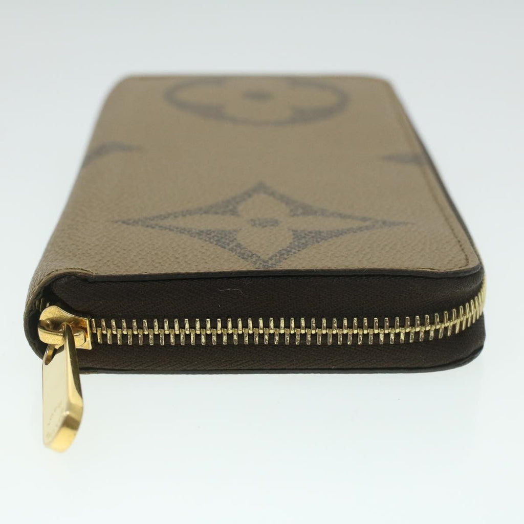 Louis Vuitton Zippy Wallet Nm Monogram Giant Reverse Brown Canvas Wallets Accessory (Pre-Owned)