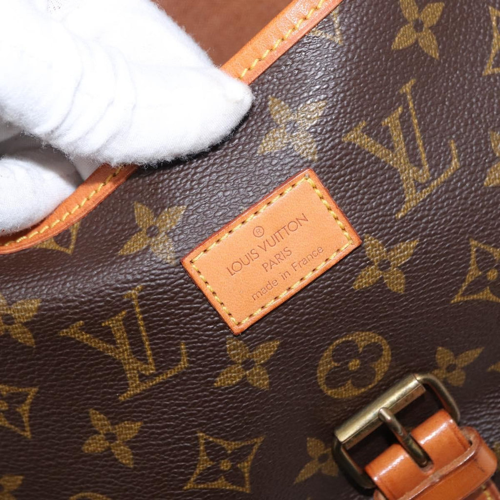 Louis Vuitton Saumur Handbag Monogram Canvas Brown Canvas Shoulder Bag Bag (Pre-Owned)