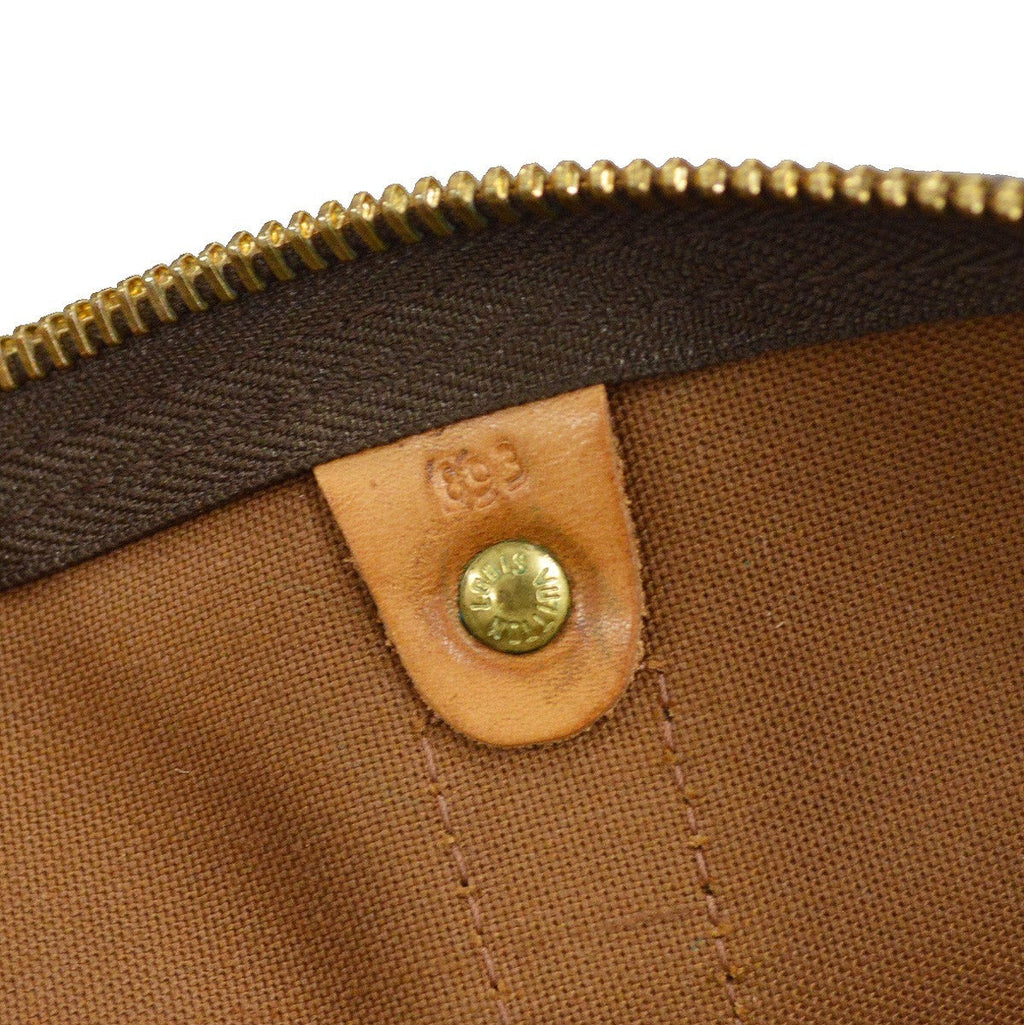 Louis Vuitton Keepall Bandouliere Bag Monogram Canvas Brown Canvas Travel Bag Bag (Pre-Owned)