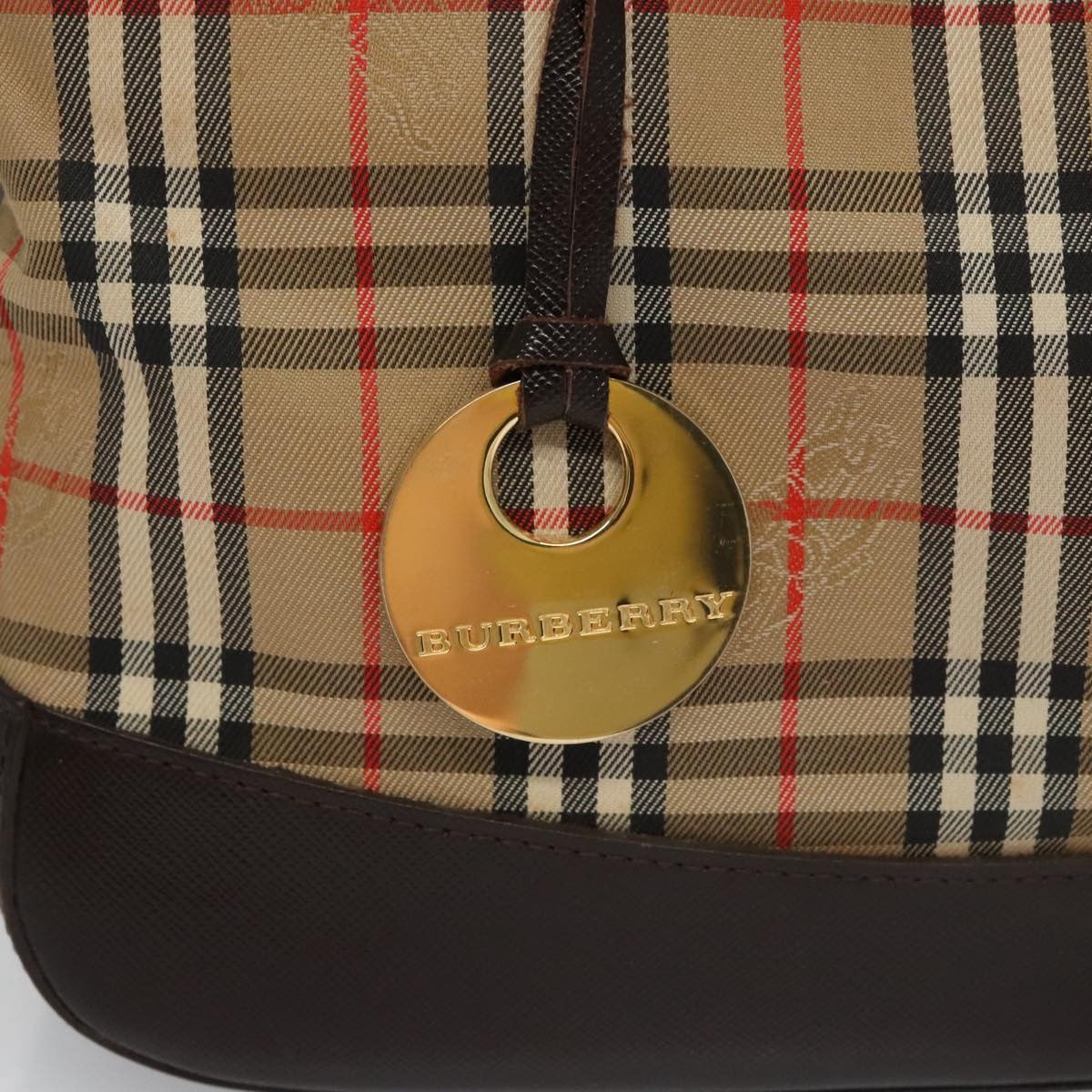 Burberry Nova Check Handbag Nova Check Canvas And Leather Beige Canvas Handbag (Pre-Owned)