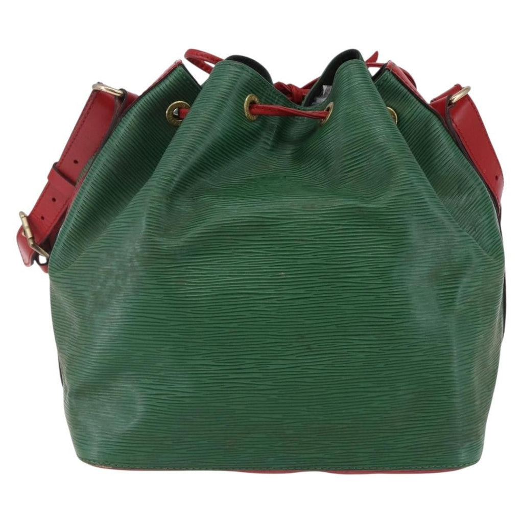 Louis Vuitton Petit Noe Handbag Two Tone Epi Leather Green Leather Bag (Pre-Owned)