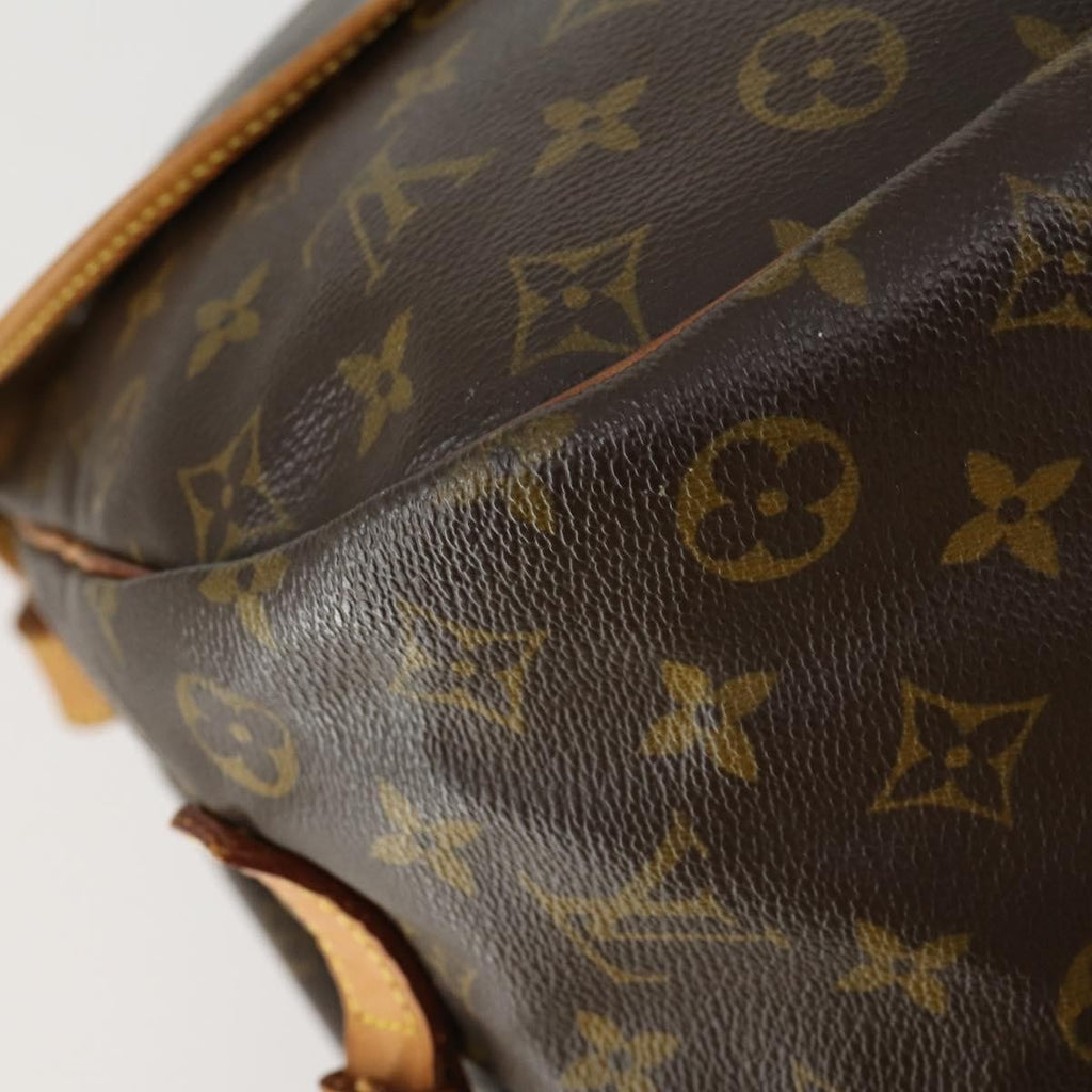 Louis Vuitton Saumur Handbag Monogram Canvas Brown Canvas Shoulder Bag Bag (Pre-Owned)