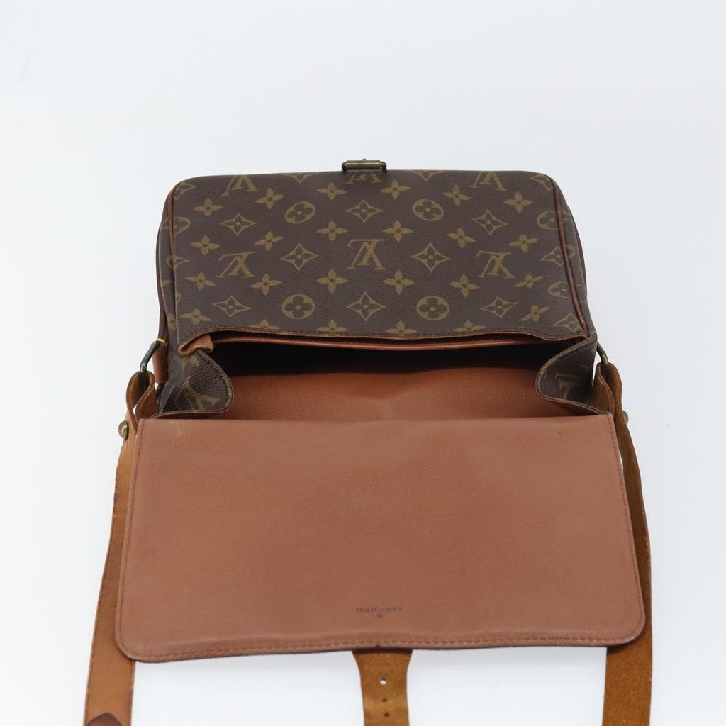 Louis Vuitton Cartouchiere Handbag Monogram Canvas Brown Canvas Shoulder Bag Bag (Pre-Owned)