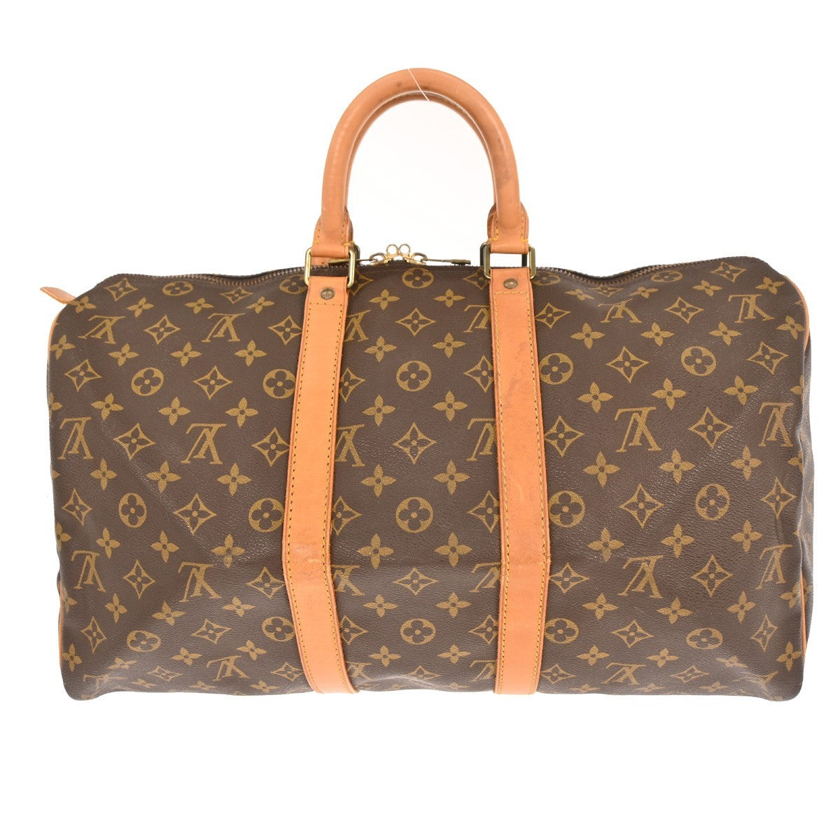 Louis Vuitton Keepall Bag Monogram Canvas Brown Canvas Travel Bag Bag (Pre-Owned)