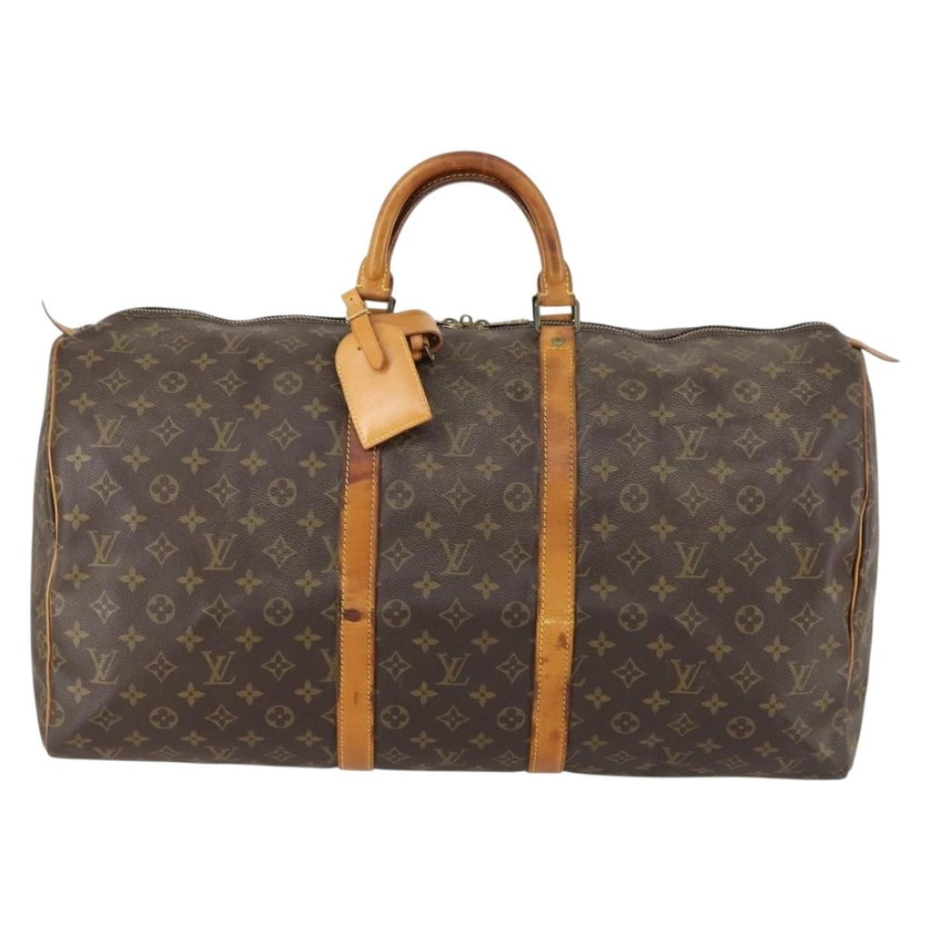 Louis Vuitton Keepall Bag Monogram Canvas Brown Canvas Travel Bag Bag (Pre-Owned)