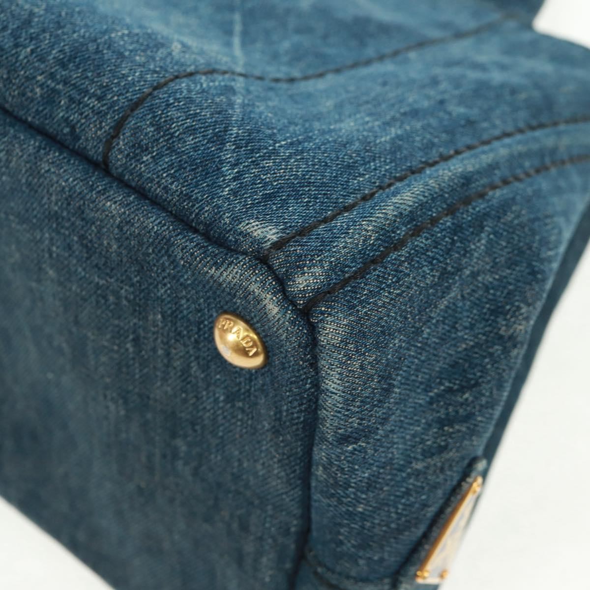 Prada Canapa Tote Denim Blue Denim_Jeans Tote Bag Bag (Pre-Owned)
