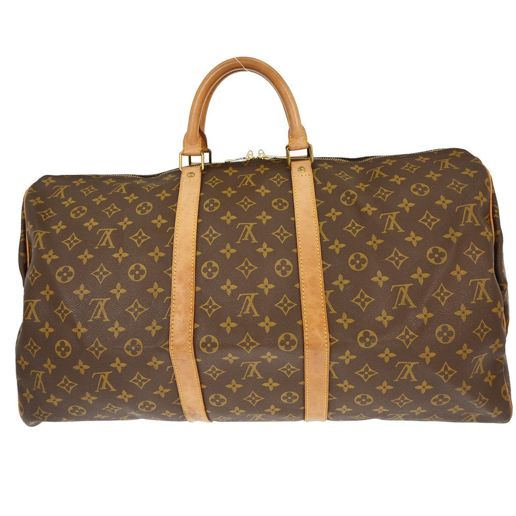 Louis Vuitton Keepall Bag Monogram Canvas Brown Canvas Travel Bag Bag (Pre-Owned)