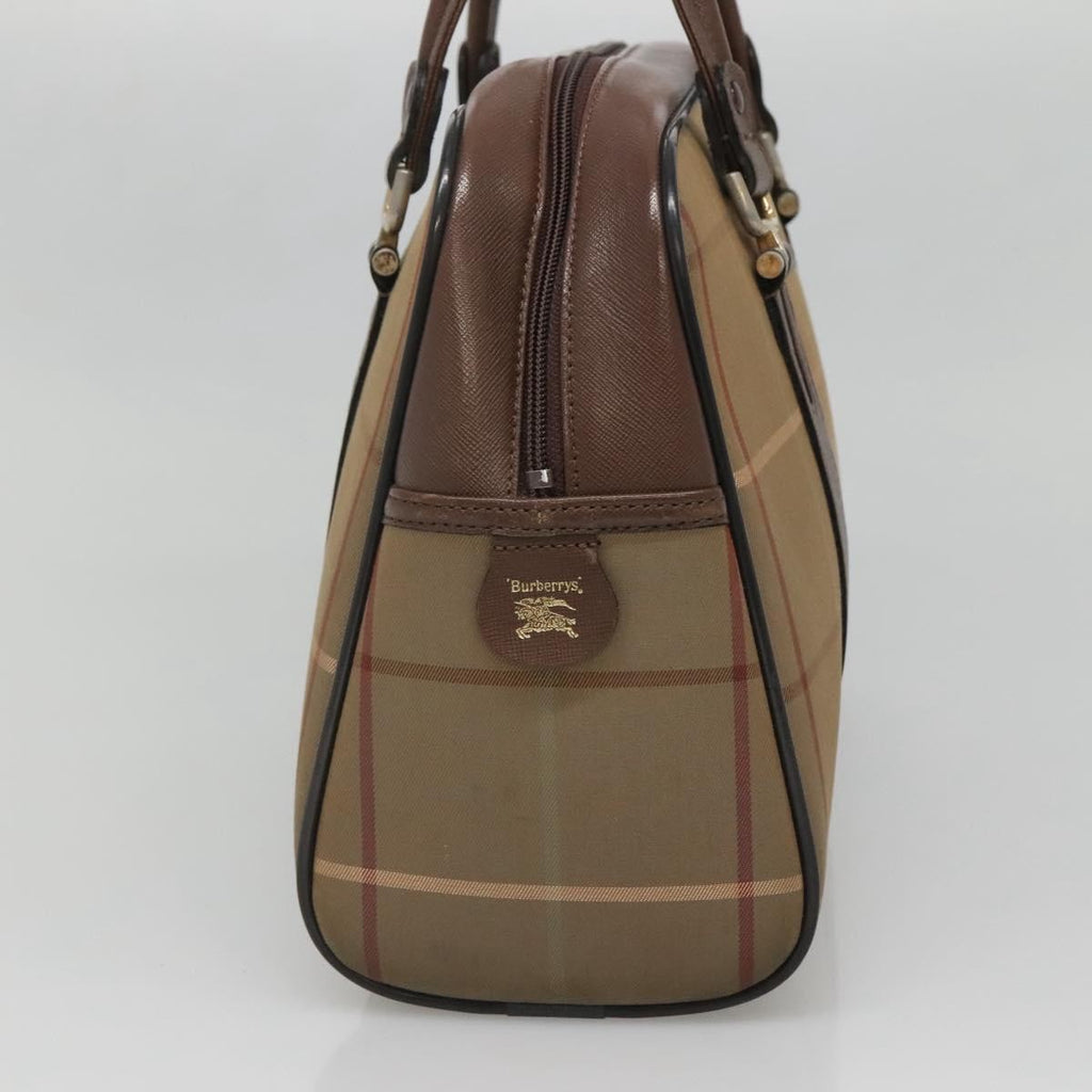 Burberry Nova Check Handbag Nova Check Canvas Beige Canvas Handbag (Pre-Owned)