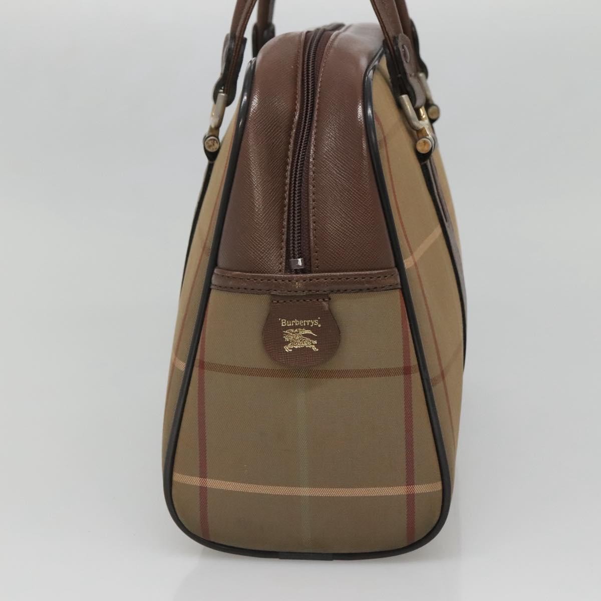 Burberry Nova Check Handbag Nova Check Canvas Beige Canvas Handbag (Pre-Owned)