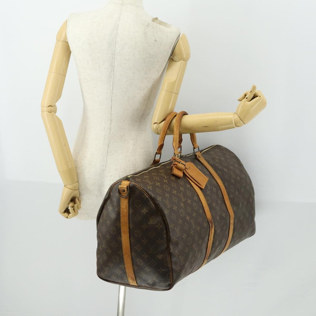 Louis Vuitton Keepall Bag Monogram Canvas Brown Canvas Travel Bag Bag (Pre-Owned)