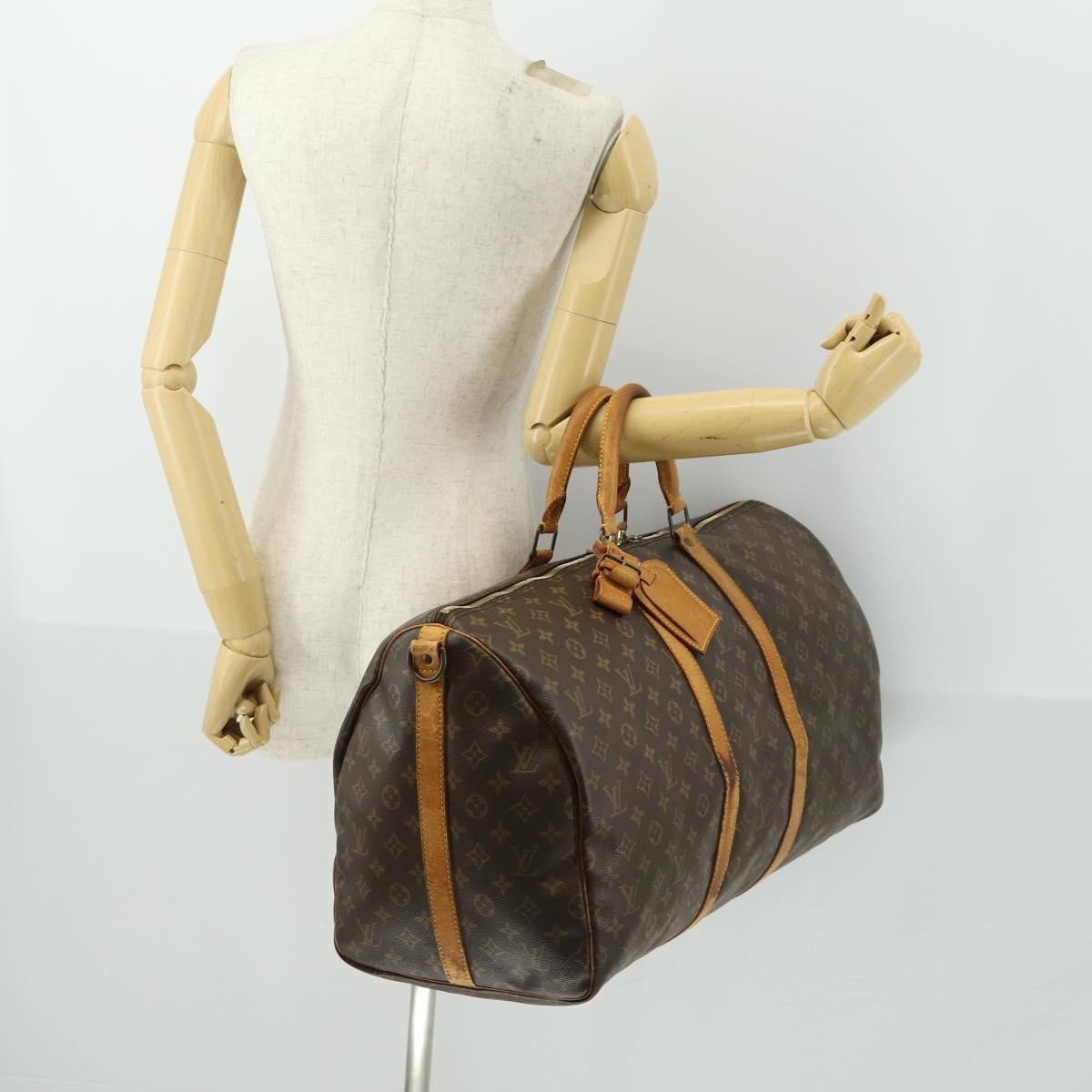 Louis Vuitton Keepall Bag Monogram Canvas Brown Canvas Travel Bag Bag (Pre-Owned)