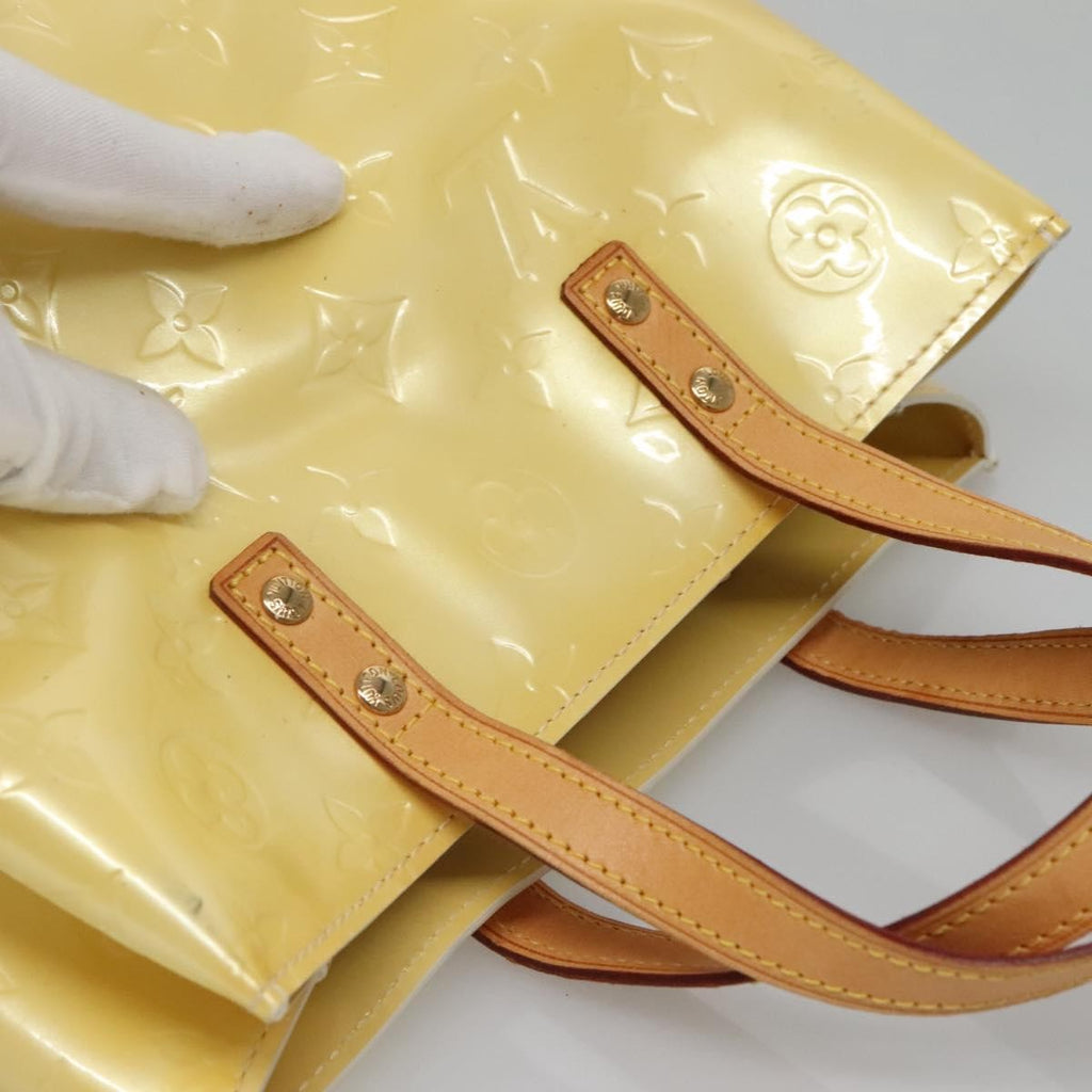 Louis Vuitton Reade Handbag Monogram Vernis Ecru Patent_Leather Bag (Pre-Owned)