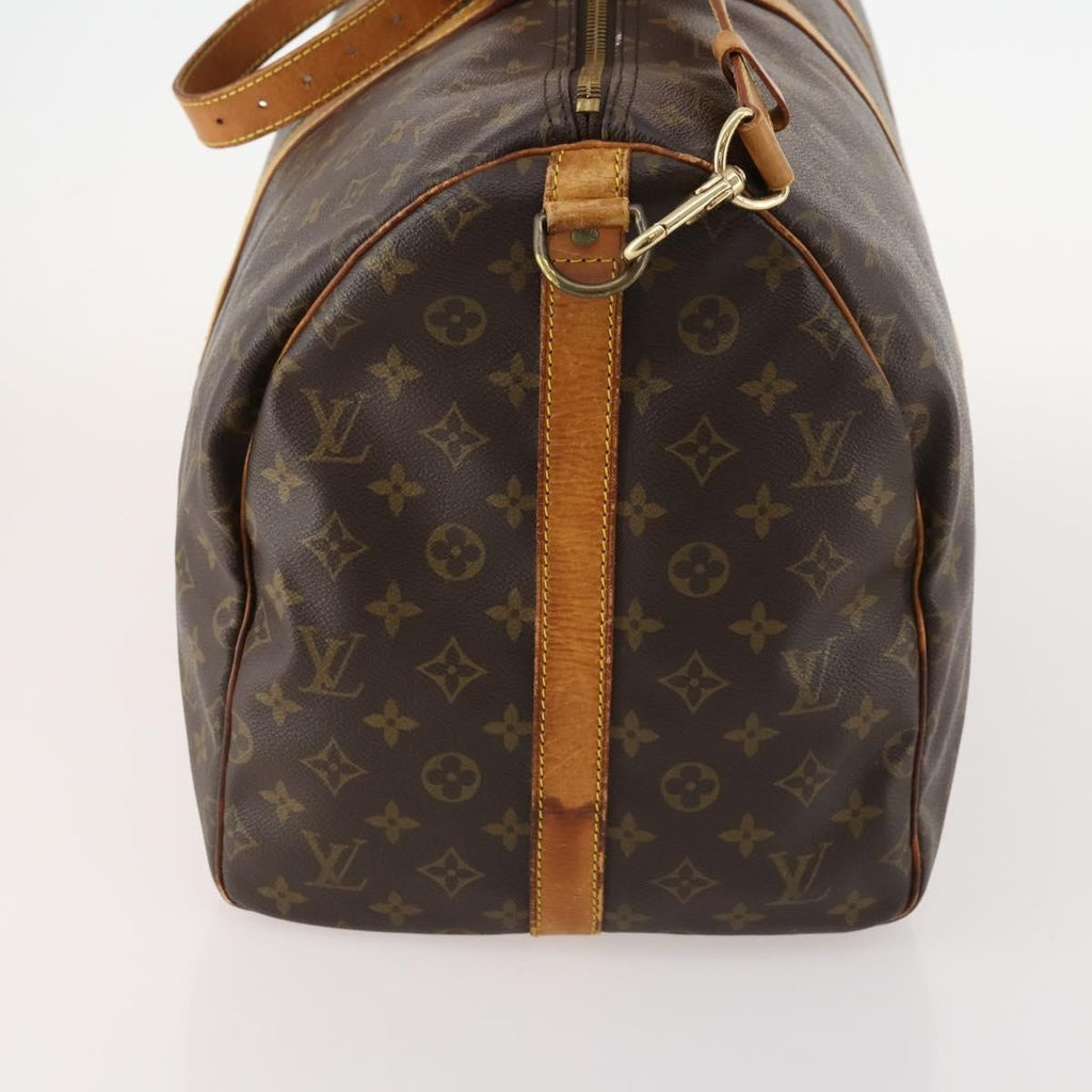 Louis Vuitton Keepall Bandouliere Bag Monogram Canvas Brown Canvas Travel Bag Bag (Pre-Owned)
