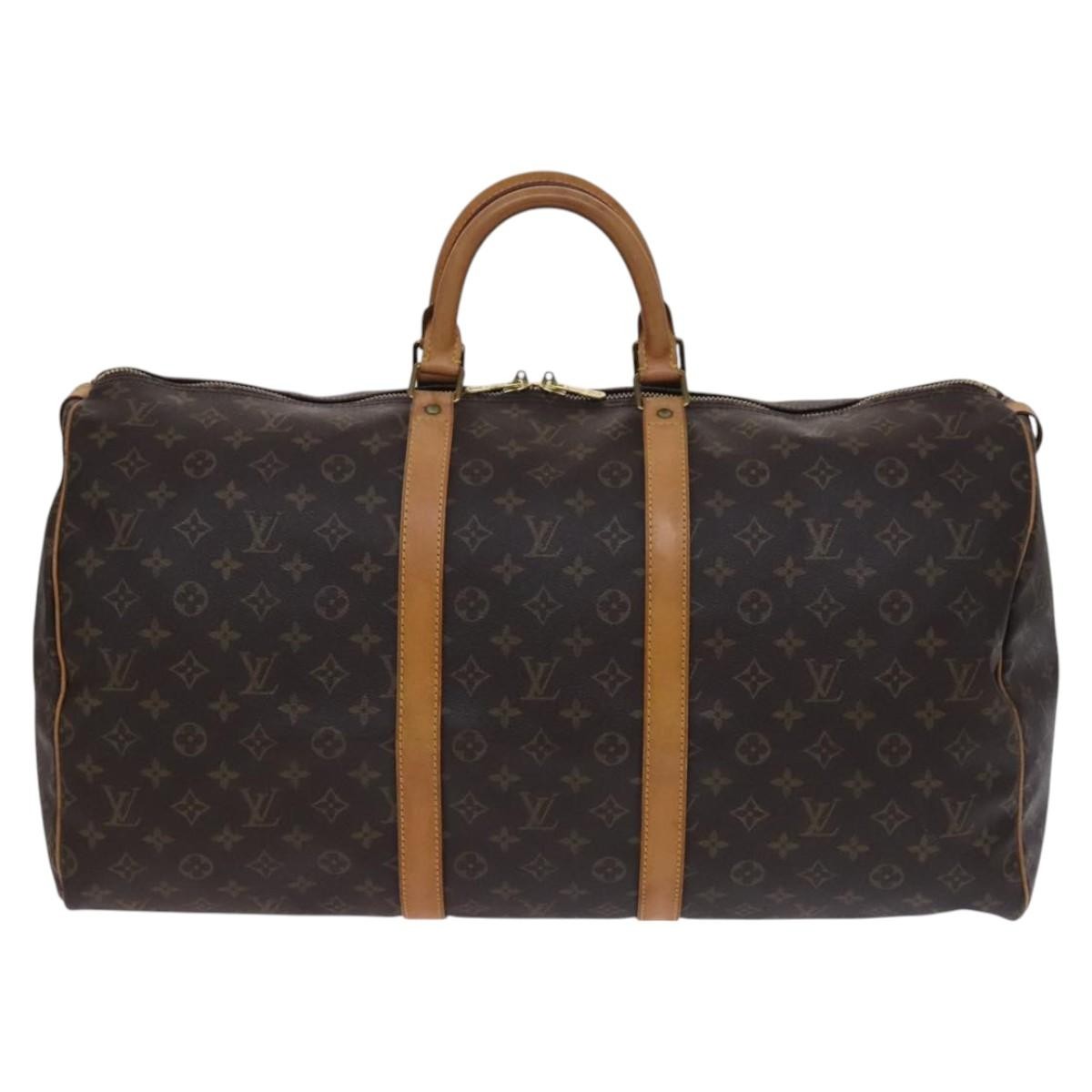 Louis Vuitton Keepall Bag Monogram Canvas Brown Canvas Travel Bag Bag (Pre-Owned)