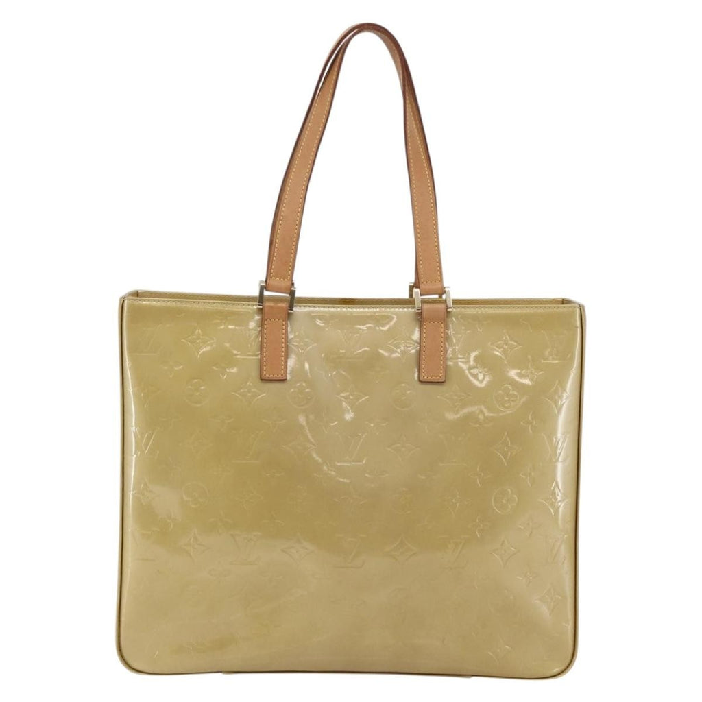 Louis Vuitton Columbus Handbag Monogram Vernis Beige Patent_Leather Tote Bag Bag (Pre-Owned)