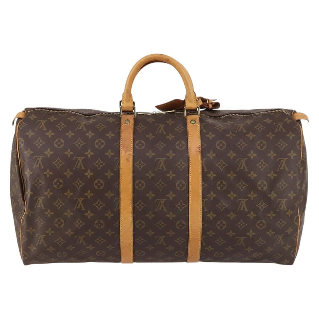 Louis Vuitton Keepall Bag Monogram Canvas Brown Canvas Travel Bag Bag (Pre-Owned)
