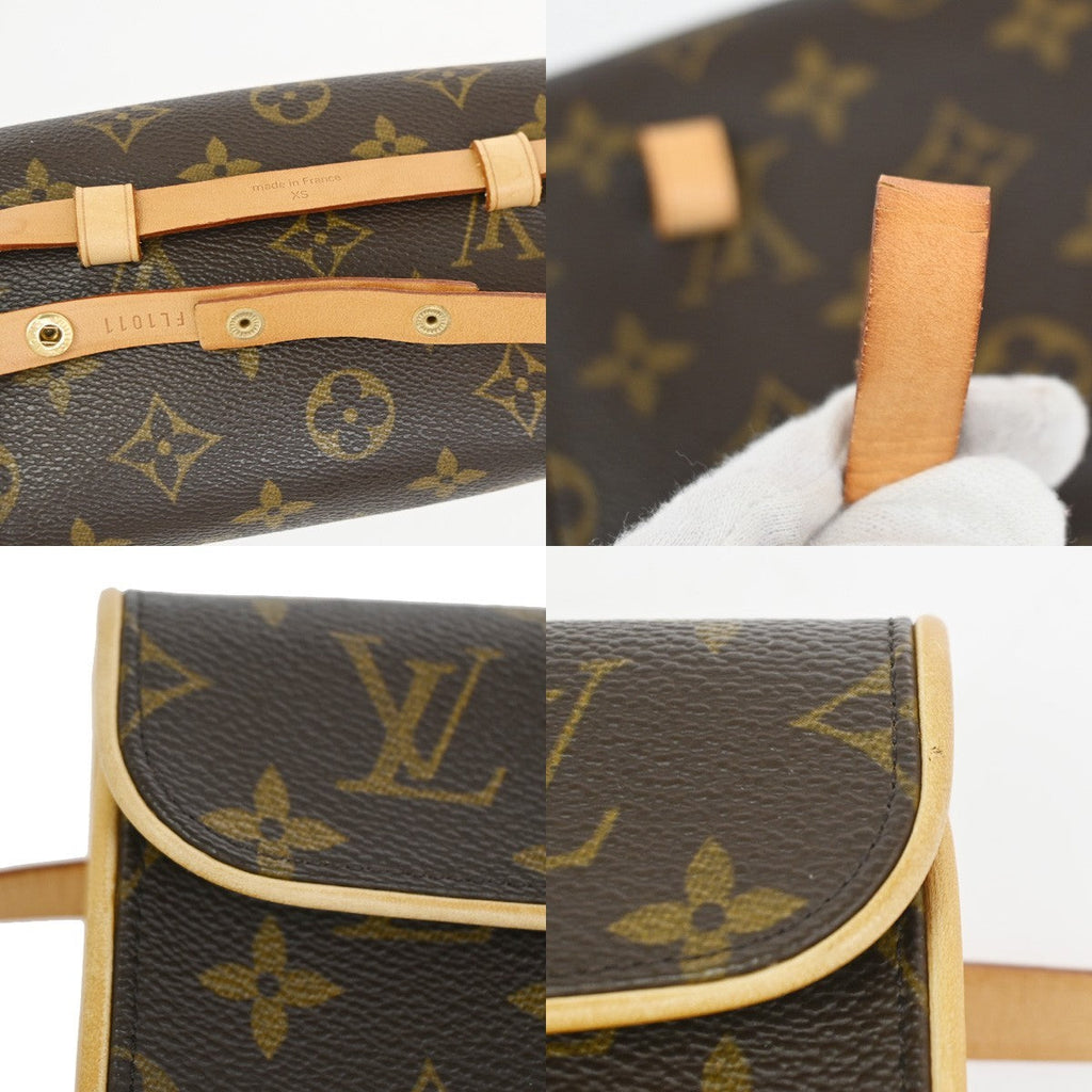 Louis Vuitton Florentine Waist Bag Monogram Canvas Brown Canvas Clutche & Pouche Bag (Pre-Owned)