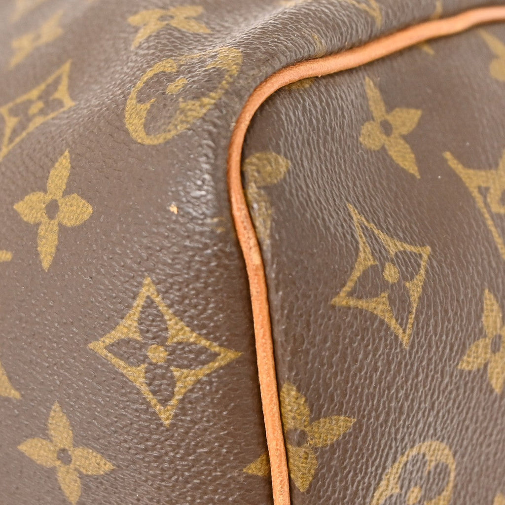 Louis Vuitton Keepall Bag Monogram Canvas Brown Canvas Travel Bag Bag (Pre-Owned)